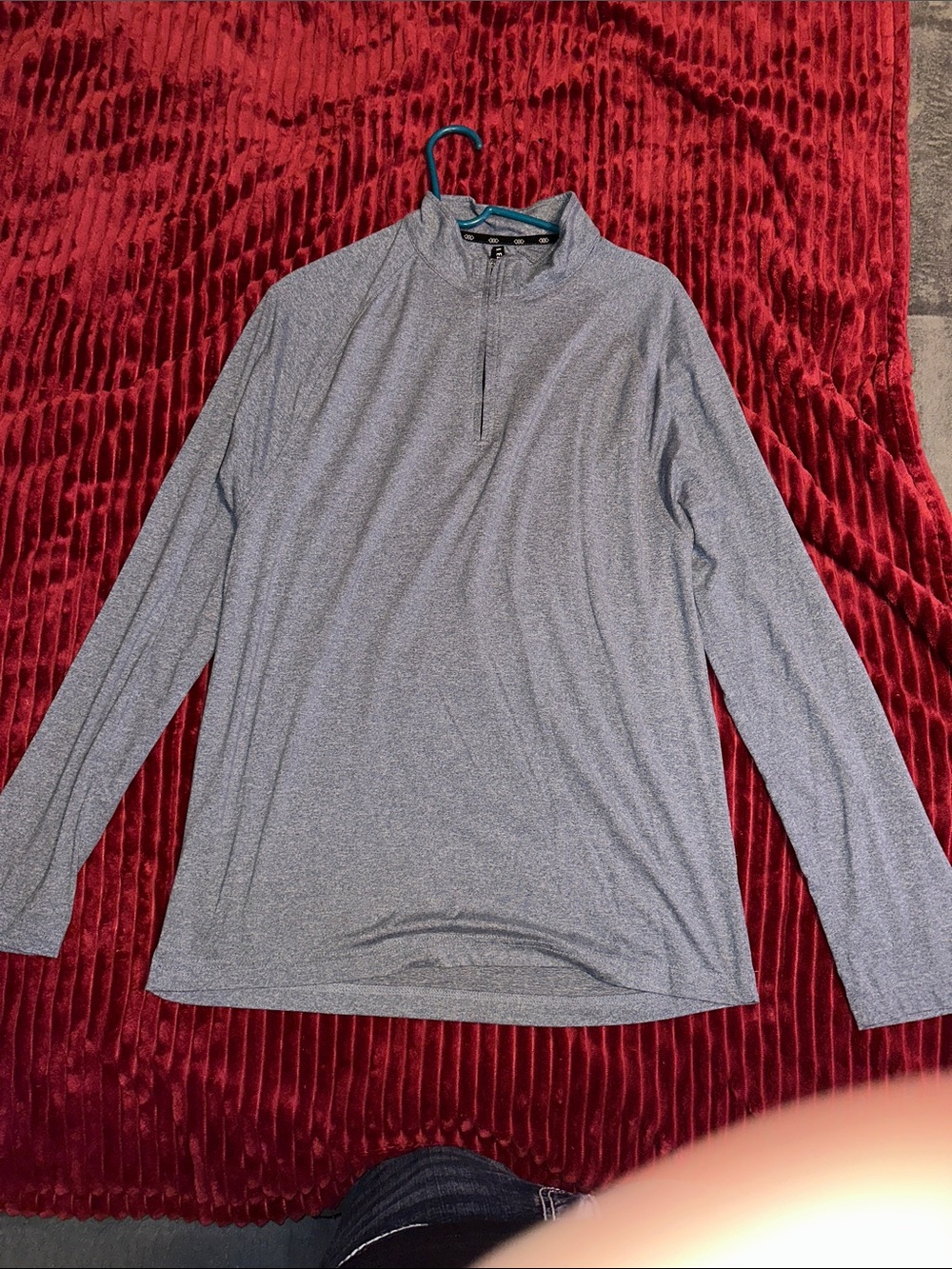 Men's Gray Lightweight Quarter-Zip Shirt Jacket